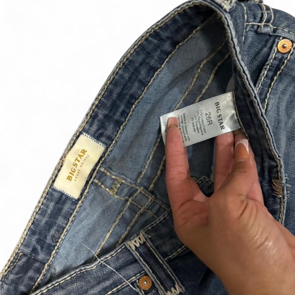 Big Star Blue Skinny Jeans with Vintage Fading - Picture 5 of 5